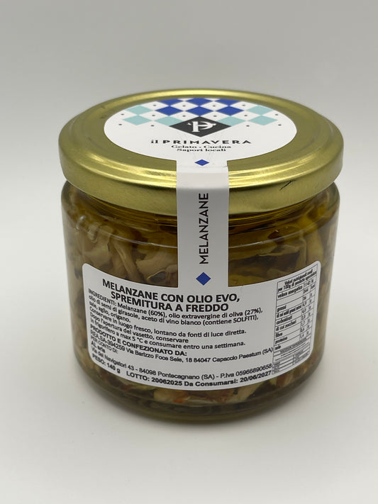 Melanzane con olio evo, Vasetto sott'olio