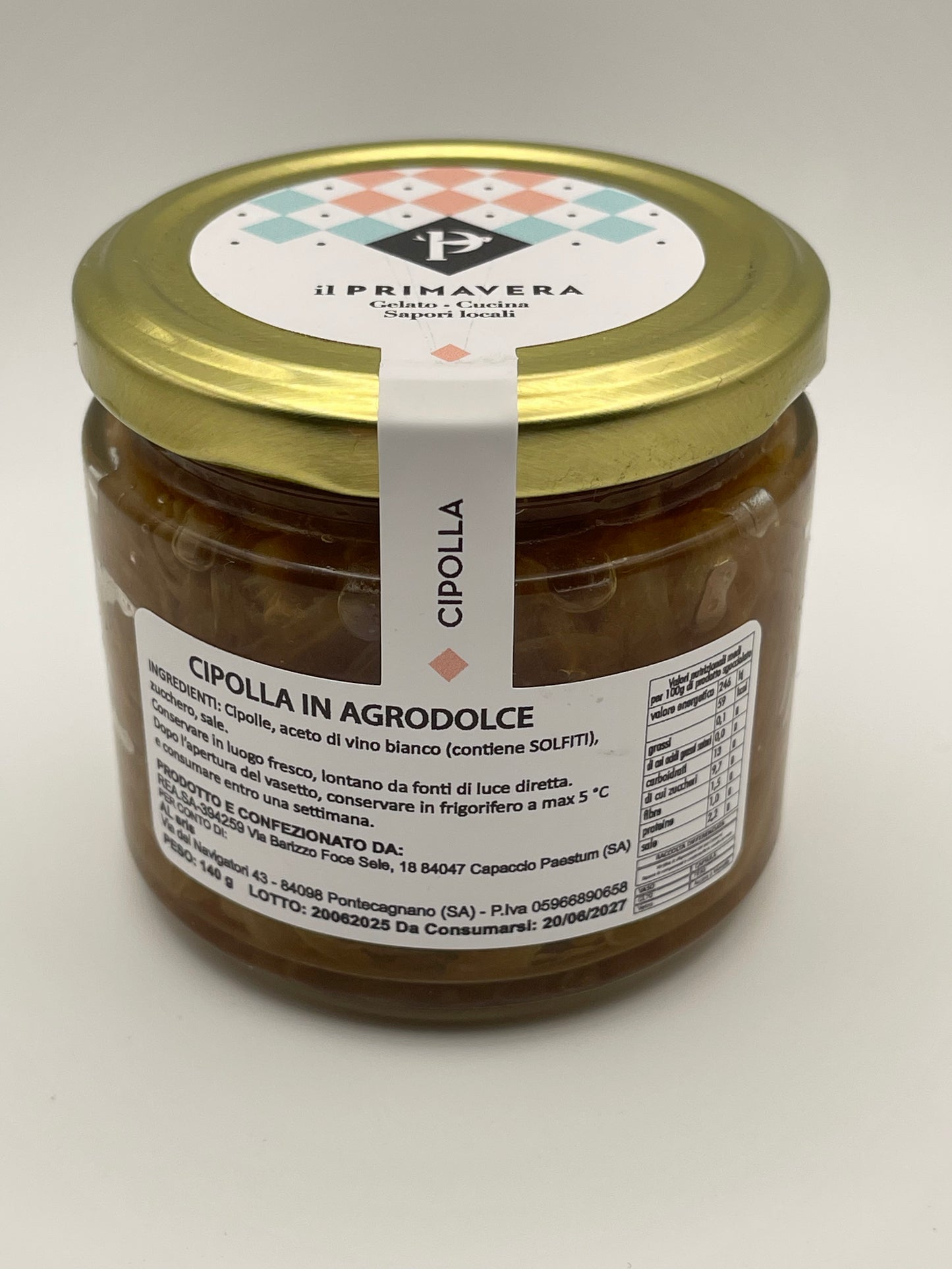 Cipolla in agrodolce,Vasetto sott'olio