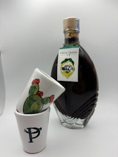 Kit bottiglia di liquore al cioccolato con 2 bicchierini