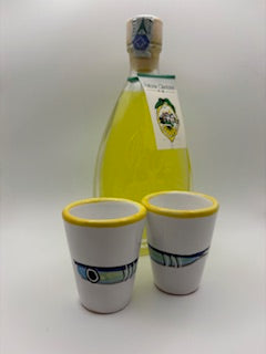 Kit bottiglia di limoncello con 2 bicchierini