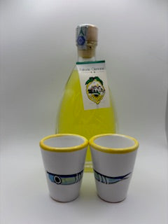 Kit bottiglia di limoncello con 2 bicchierini