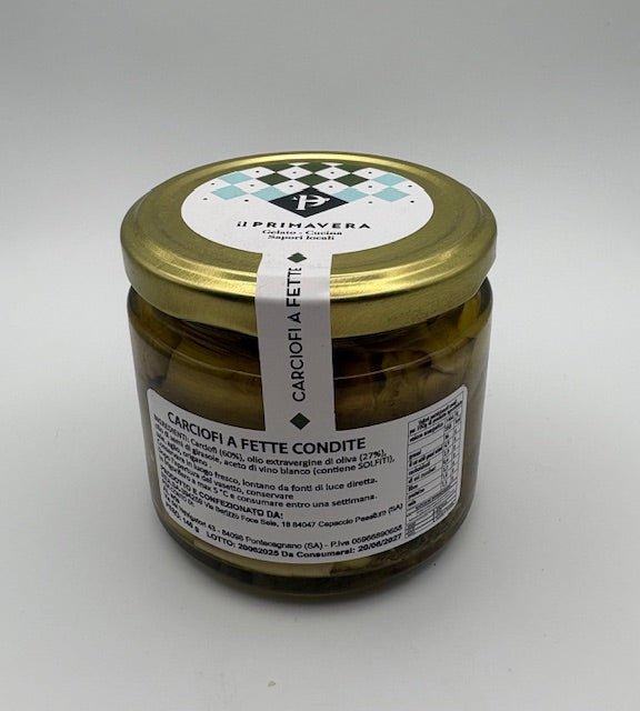 Carciofini a fette con olio EVO