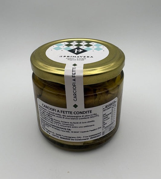 Carciofini a fette con olio EVO